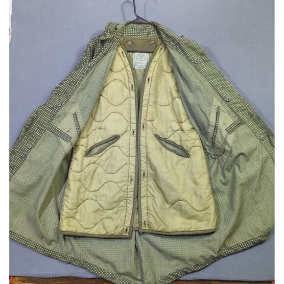 VTG Military Parka Night Camouflage Desert Men's M With Liner Fishtail - Picture 4 of 12